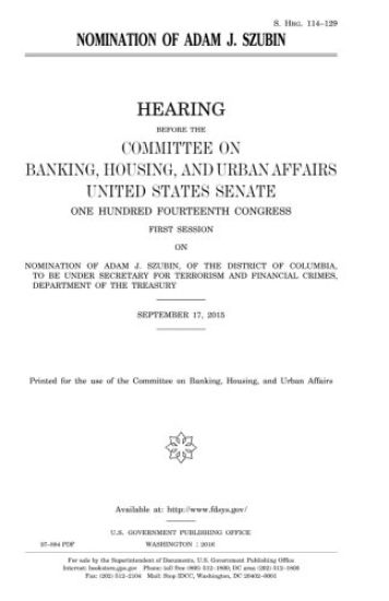 Nomination of Adam J. Szubin