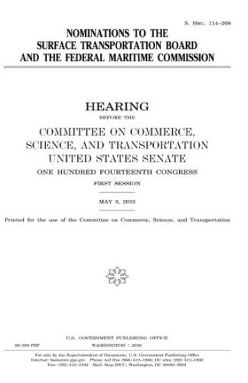 Nominations to the Surface Transportation Board and the Federal Maritime Commission