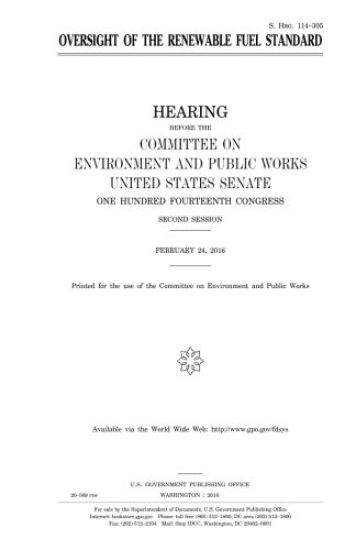 Oversight of the renewable fuel standard