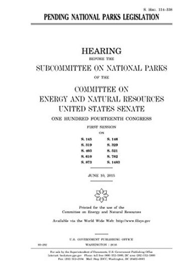 Pending national parks legislation