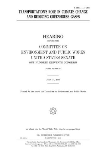 Transportation's role in climate change and reducing greenhouse gases