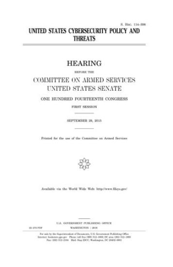 United States cybersecurity policy and threats