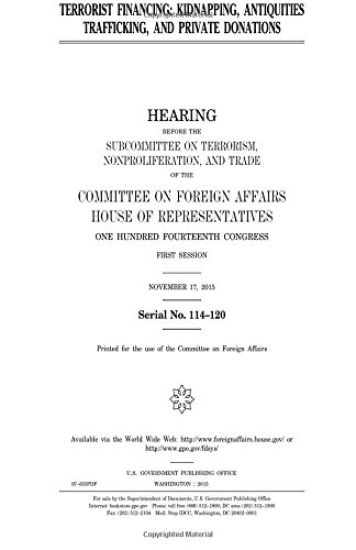 Terrorist financing: kidnapping, antiquities trafficking, and private donations