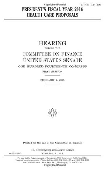 President's fiscal year 2016 health care proposals