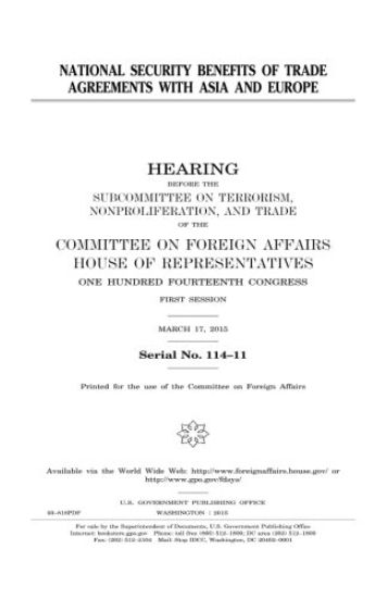 National security benefits of trade agreements with Asia and Europe