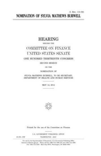 Nomination of Sylvia Mathews Burwell
