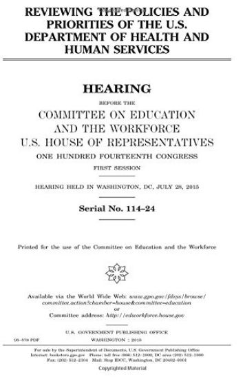 Reviewing the policies and priorities of the U.S. Department of Health and Human Services