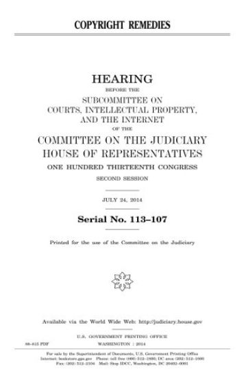 Copyright remedies – United States House of Representatives, kirjan kansikuva