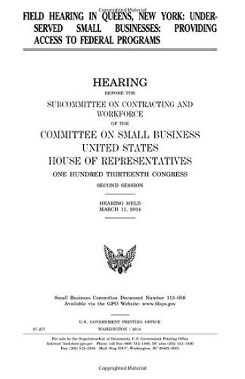 Field hearing in Queens, New York: underserved small businesses: providing access to Federal programs, hearing before the Subcommittee on Contracting