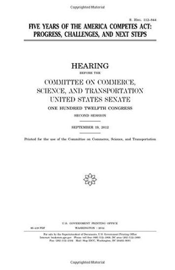 Five years of the America Competes Act: progress, challenges, and next steps