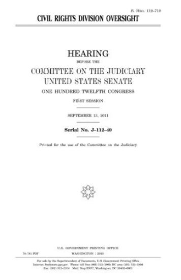 Civil Rights Division oversight