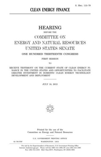 Clean energy finance