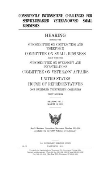 Consistently inconsistent: challenges for service-disabled, veteran-owned small businesses