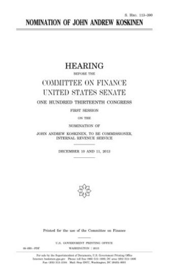 Nomination of John Andrew Koskinen