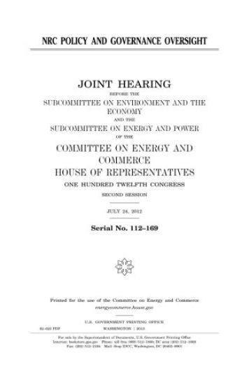 NRC policy and governance oversight