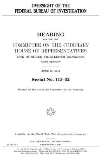 Oversight of the Federal Bureau of Investigation