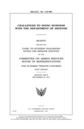 Challenges to doing business with the Department of Defense