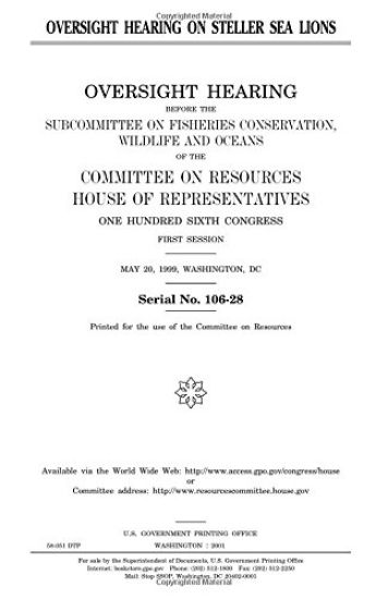 Oversight hearing on Steller sea lions