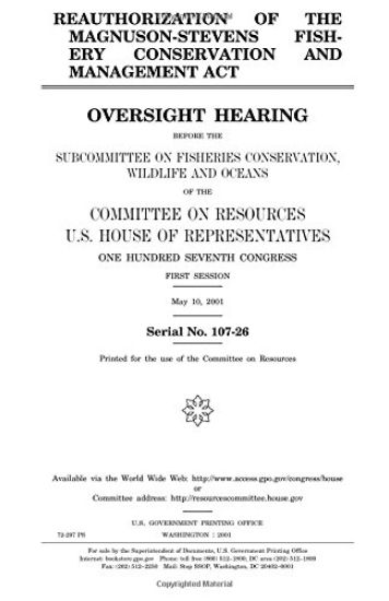 Reauthorization of the Magnuson-Stevens Fishery Conservation and Management Act