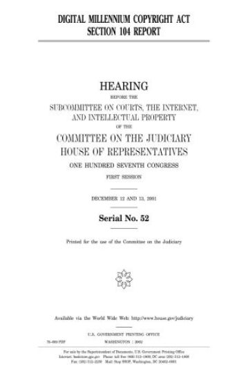 Digital Millennium Copyright Act section 104 report