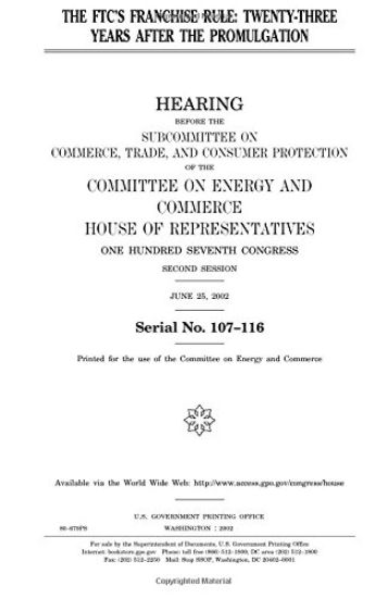 The FTC's franchise rule: twenty-three years after the promulgation