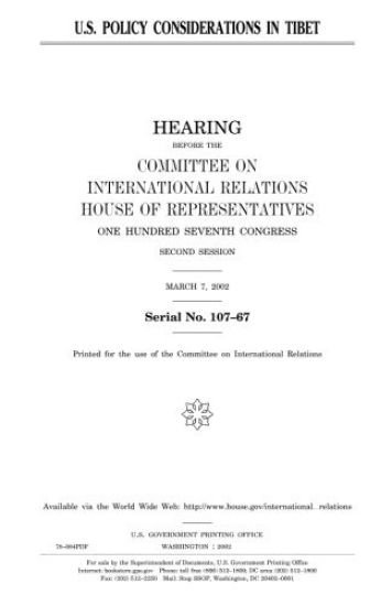U.S. policy considerations in Tibet