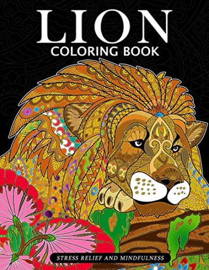 Lion Coloring Book: Animal Stress-relief Coloring Book For Adults and Grown-ups