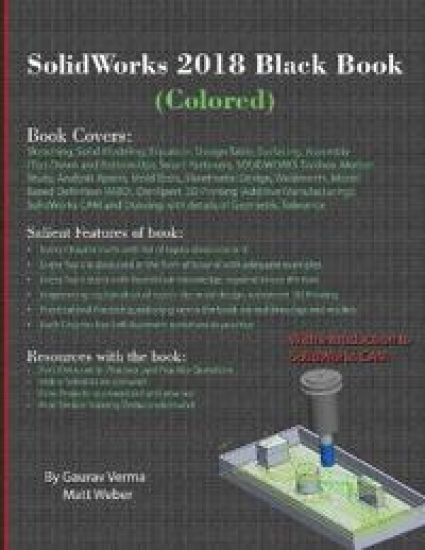 SolidWorks 2018 Black Book (Colored) – Gaurav Verma, kirjan kansikuva