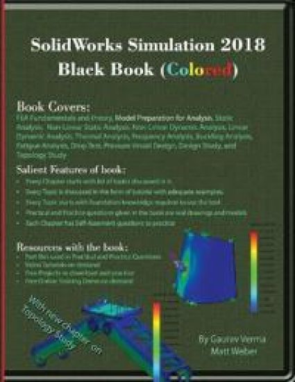 SolidWorks Simulation 2018 Black Book (Colored) – Gaurav Verma, kirjan kansikuva