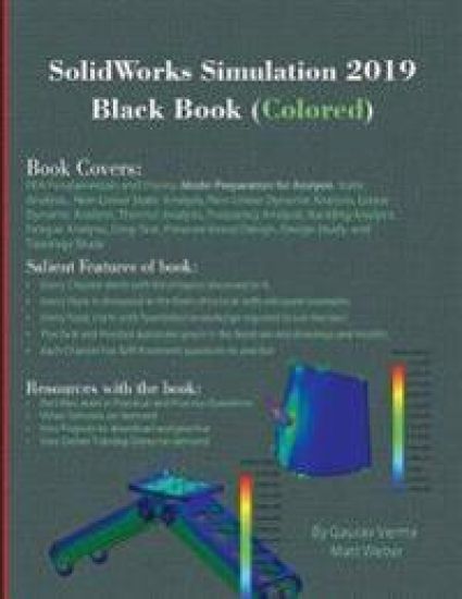 SolidWorks Simulation 2019 Black Book (Colored) – Gaurav Verma, kirjan kansikuva