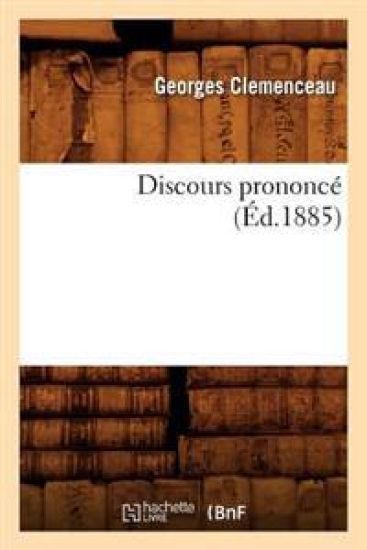 Discours Prononcé (Éd.1885)