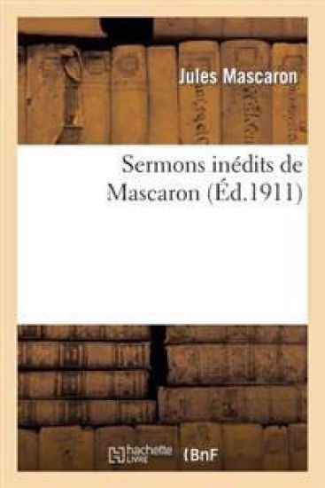 Sermons Inédits de Mascaron – Jules Mascaron, kirjan kansikuva