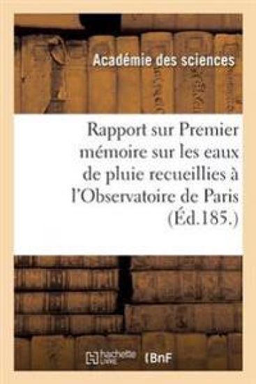 Rapport Sur Un Travail de M. Barral