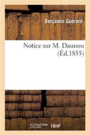 Notice Sur M. Daunou
