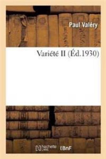Variété II – Paul Valéry, kirjan kansikuva