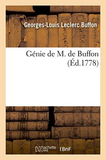Génie de M. de Buffon – Buffon, kirjan kansikuva