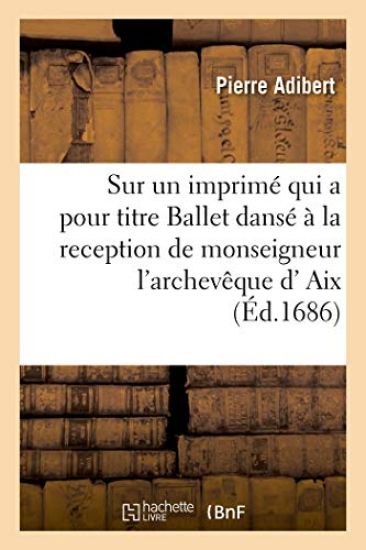 Avis Aux Reverends Peres Jesuites D' AIX En Provence – Pierre Adibert, kirjan kansikuva