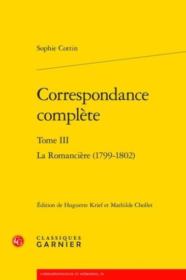 Correspondance Complete. Tome III