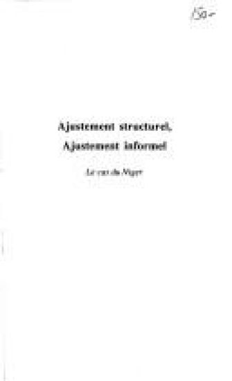 Ajustement structurel, ajustement informel