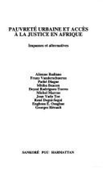 Pauvreté urbaine et accès à la justice en Afrique