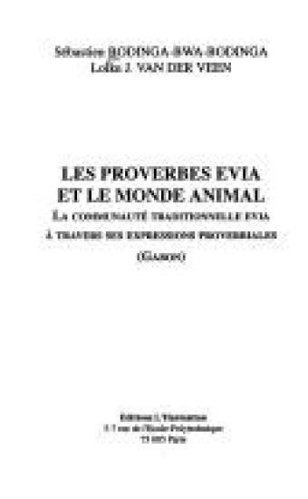 Les proverbes évia et le monde animal