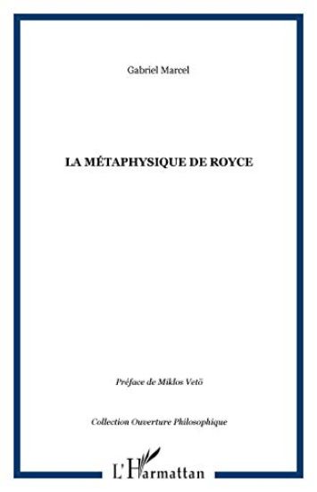 La métaphysique de Royce