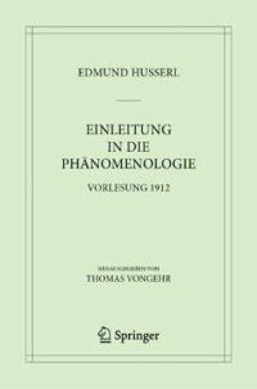 Einleitung in die Phänomenologie