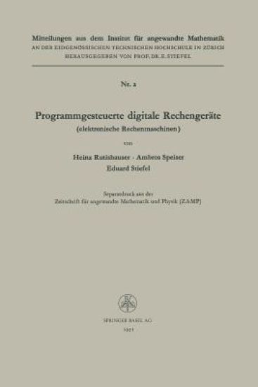 Programmgesteuerte digitale Rechengeräte (elektronische Rechenmaschinen)
