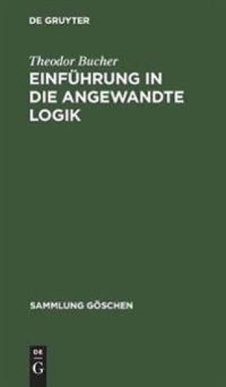 Einführung in die angewandte Logik – Theodor Bucher, kirjan kansikuva