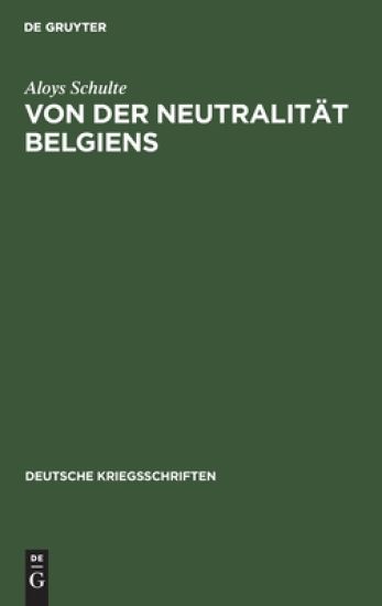 Von Der Neutralität Belgiens
