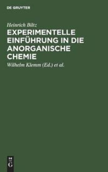Experimentelle Einführung in Die Anorganische Chemie