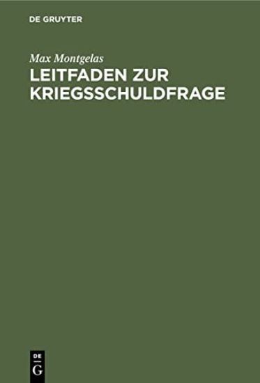 Leitfaden Zur Kriegsschuldfrage