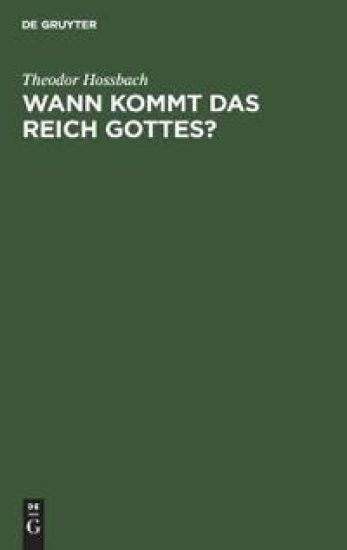 Wann Kommt Das Reich Gottes?