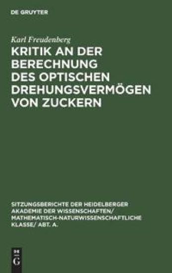 Kritik an Der Berechnung Des Optischen Drehungsvermögen Von Zuckern